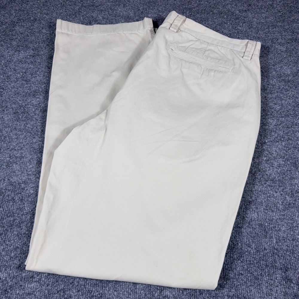 Cutter & Buck Mens Khaki Chino Pants Flat Front Beige Trousers 38 x 38
